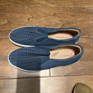 Comfortiva Men's Navy Slip-On Shoes